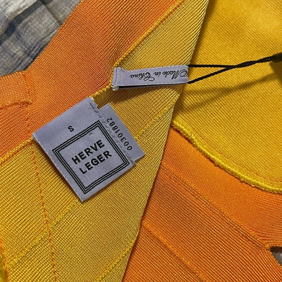 Herve Leger One Piece Swimsuit - Orange and Yellow - Picture 12 of 15